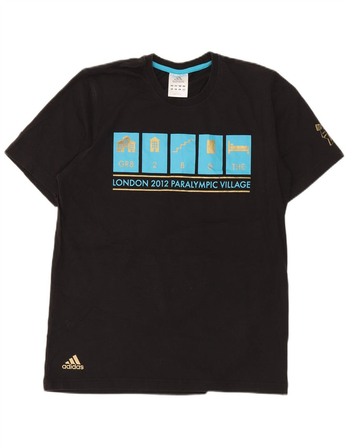 Adidas - Camiseta gráfica para hombre, talla mediana, algodón negro