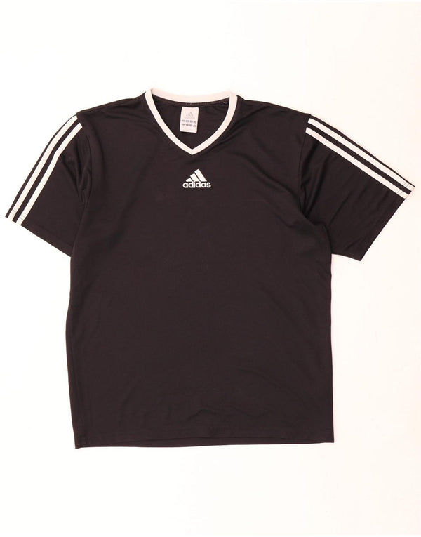 Adidas Mens Climalite Camiseta Top Pequeño Negro Poliéster