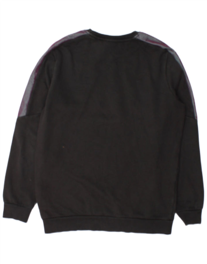 Puma Sudadera Estampada Con Estampado De Algodón Para Hombre Pequeño Negro Colorblock
