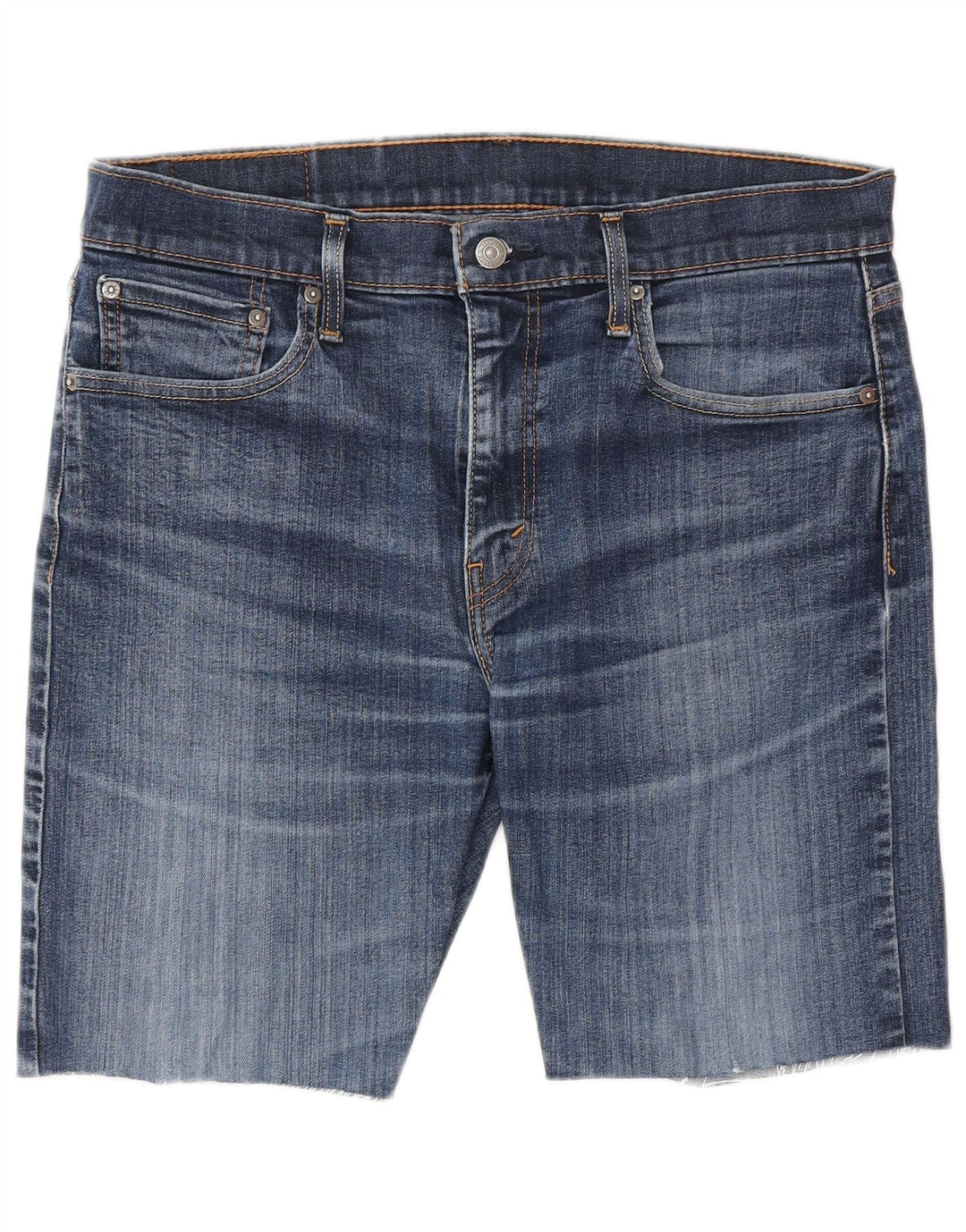 LEVI'S Mens 502 Denim Shorts W33 Algodón Azul Medio