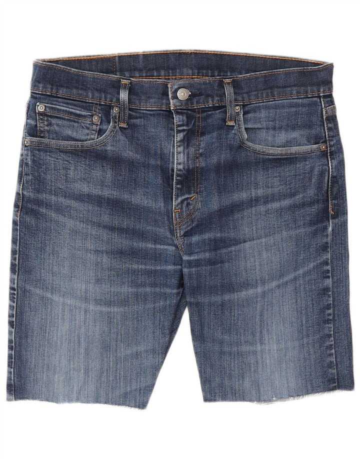 LEVI'S Mens 502 Denim Shorts W33 Algodón Azul Medio