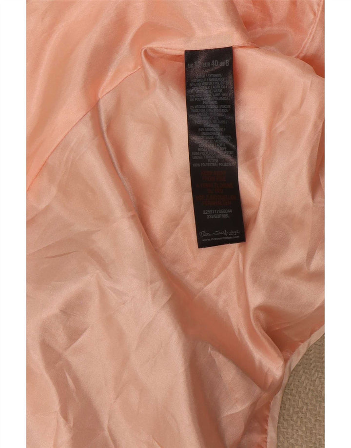 Topshop Abrigo para mujer UK 40 Poliéster con bloques de color beige medio