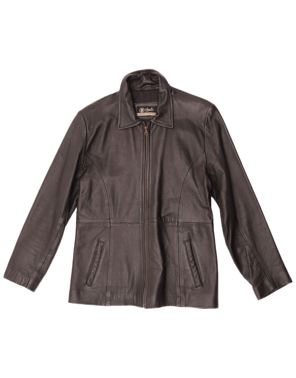 Heeli Chaqueta de cuero para mujer UK 40 XL Cuero negro