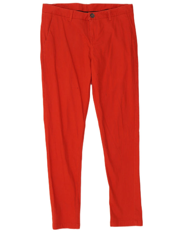 Billabong Mens Slim Chino Pantalones W28 L28 Algodón Naranja