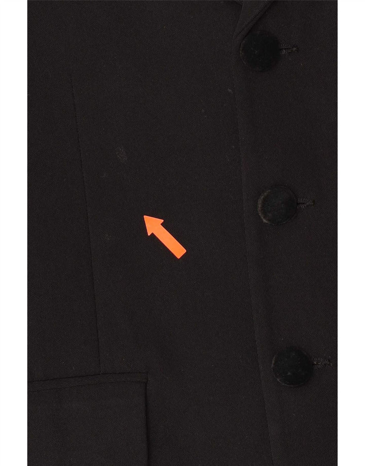 Vintage Boys 3 Botones Blazer Chaqueta 11-12 Años Negro