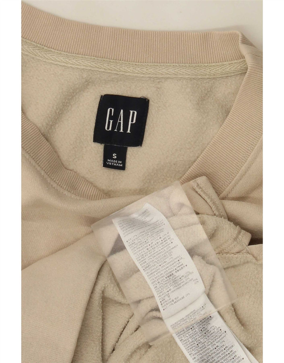 Gap - Sudadera extragrande para mujer, talla 10, algodón beige