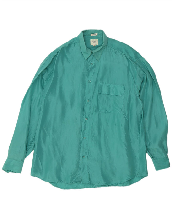 Camisa Leader Hombre XL Seda Verde