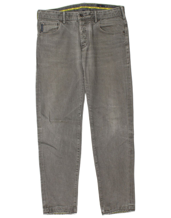 Armani Mens Slim Jeans W34 L34 Algodón Gris