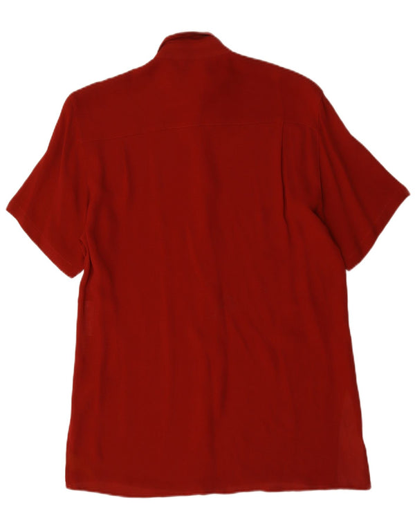 Marella Camisa larga de manga corta holgada para mujer UK 40 Small Rojo