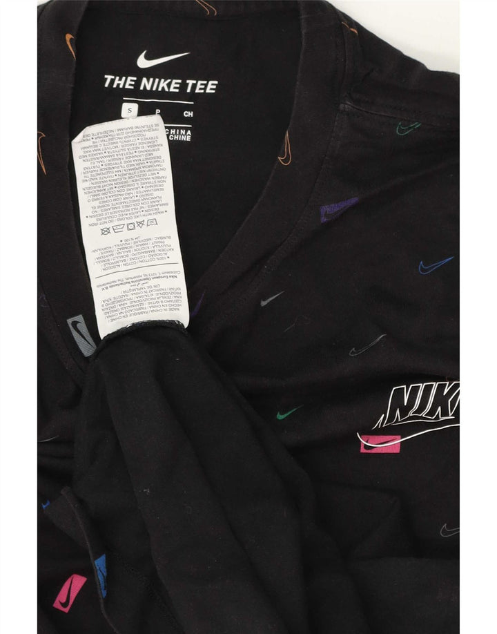 Nike - Camiseta gráfica para hombre, talla pequeña, algodón negro