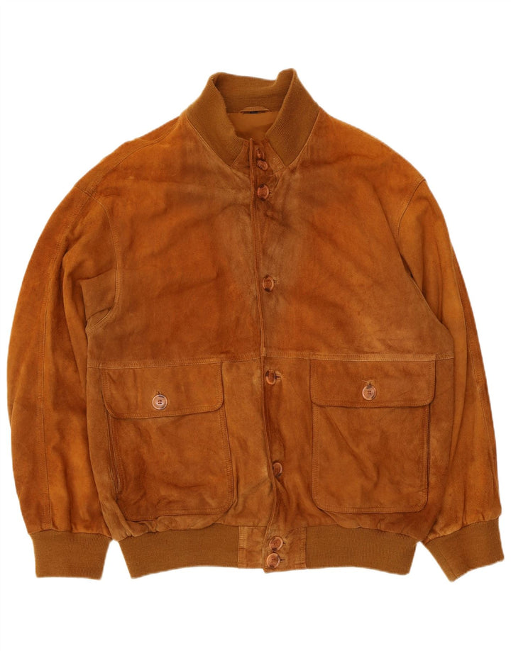 Vintage hombres ante bomber chaqueta IT 54 2XL Beige
