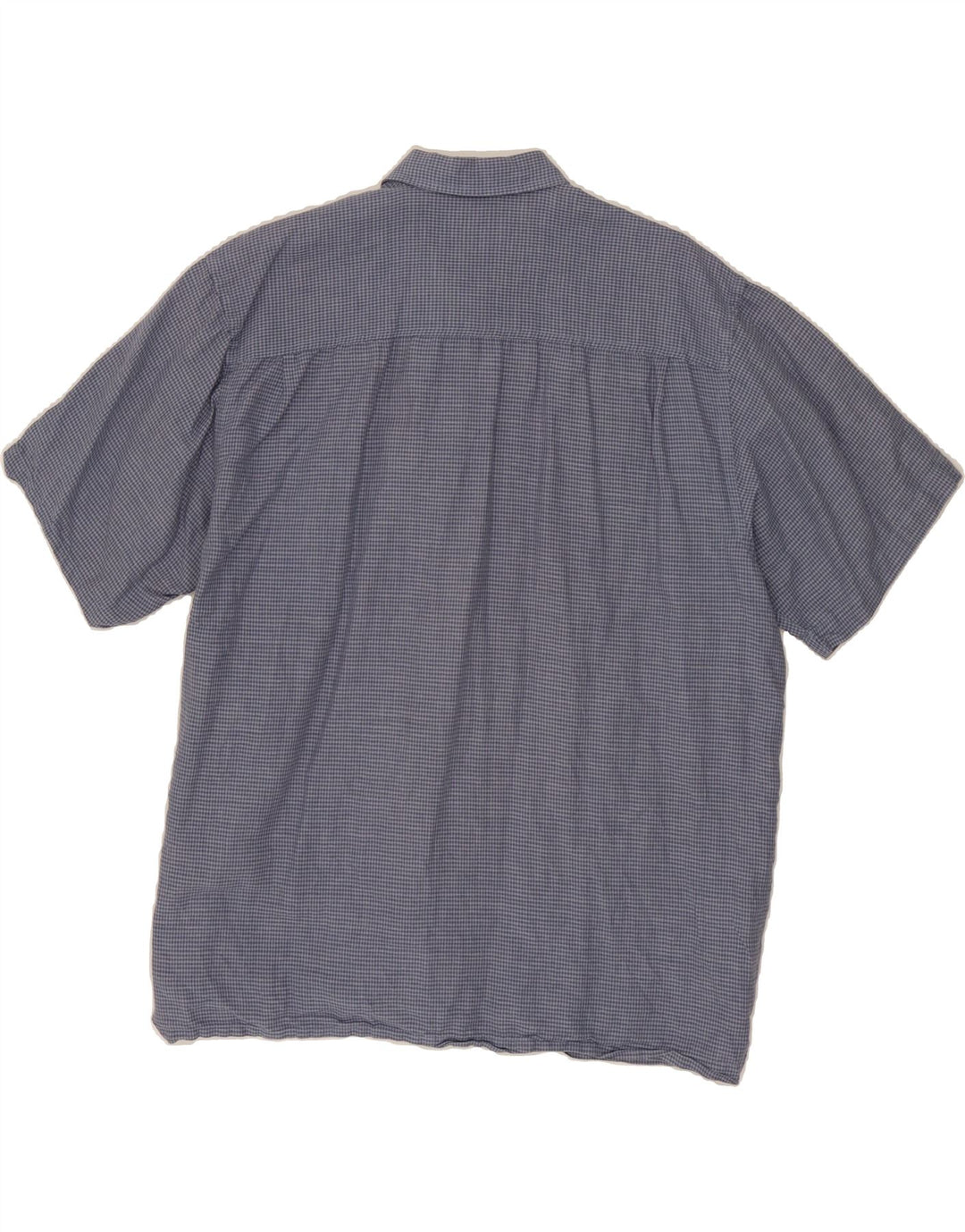 IZOD Mens Short Sleeve Shirt Large Blue Check Linen Vintage Izod and Second-Hand Izod from Messina Hembry 