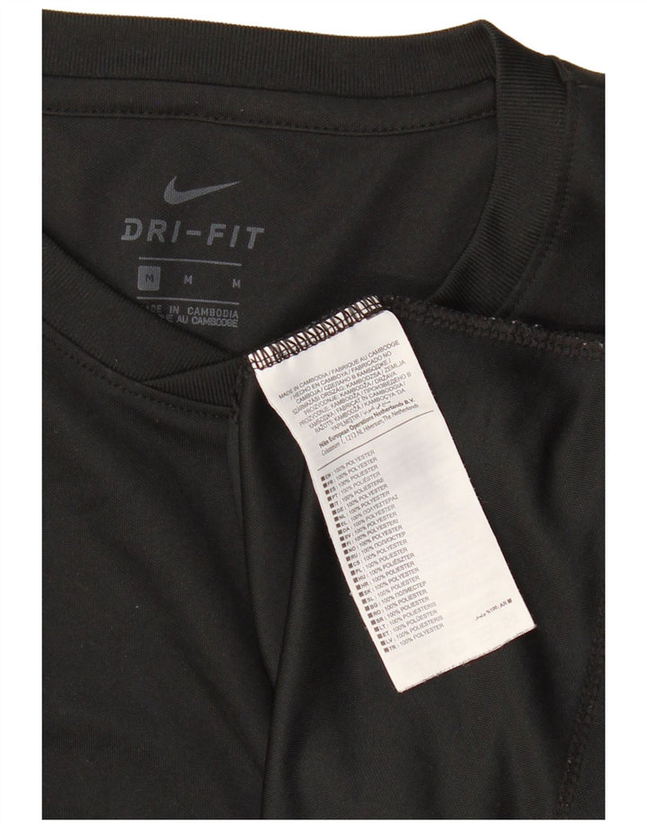 NIKE Camiseta Dri Fit para Hombre Top Mediano Poliéster Negro