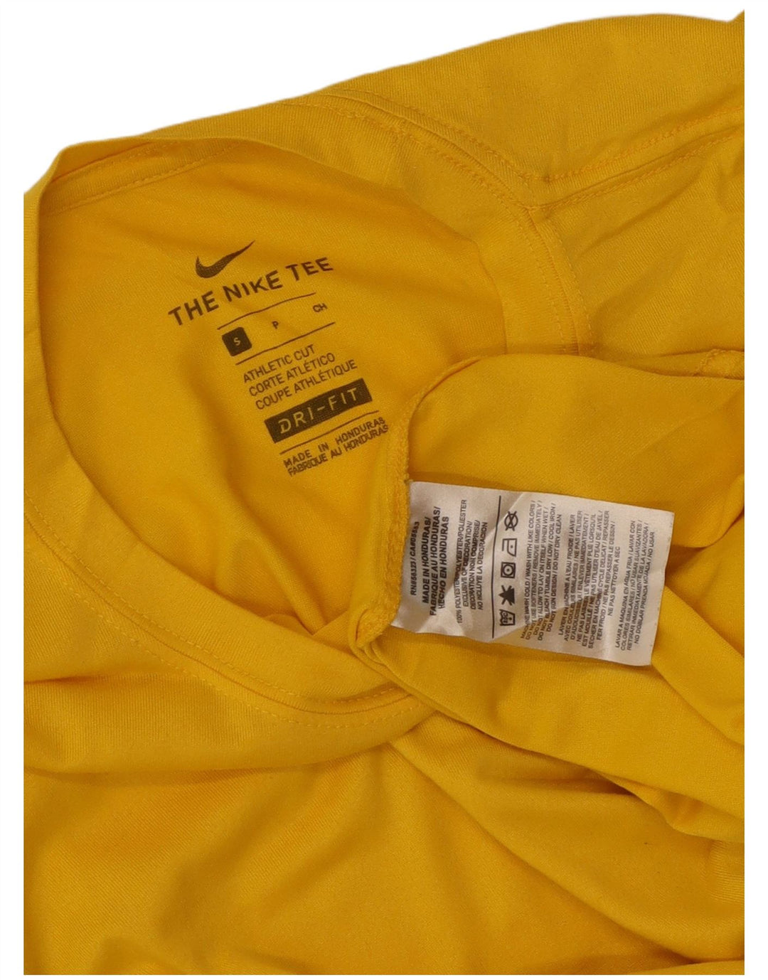 Camiseta Nike Dri Fit para hombre Top Small Amarillo Poliéster