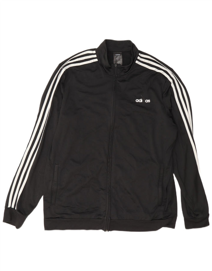 Adidas Hombre Chándal Top Chaqueta XL Negro Poliéster