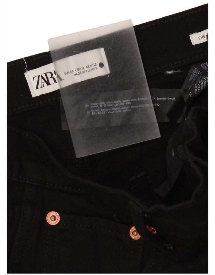 Zara Jeans Slim para Mujer EU 40 Medium W30 L32 Algodón Negro
