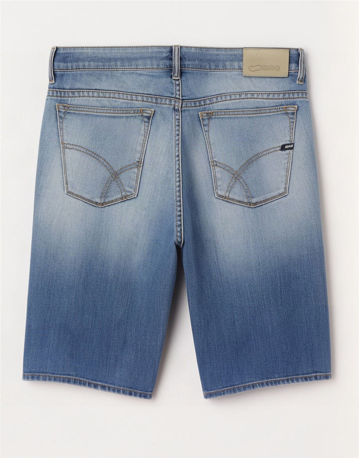 Shorts vaqueros para hombre Gas W33 Algodón azul medio
