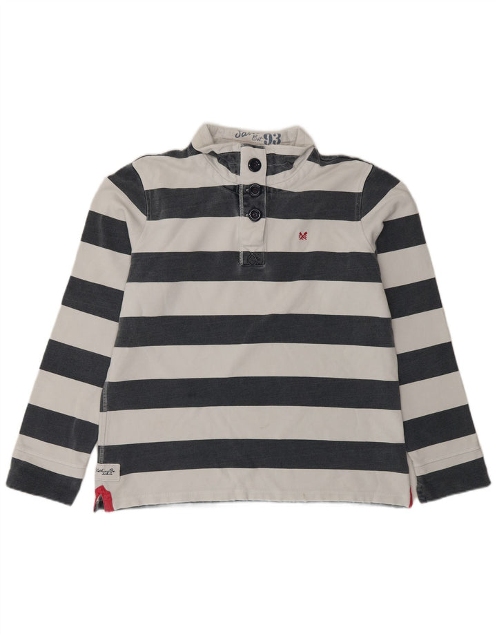 Crew Clothing - Sudadera para mujer, talla 40, color azul medio a rayas