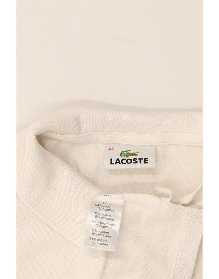 Polo LACOSTE para mujer talla 44 algodón blanco grande