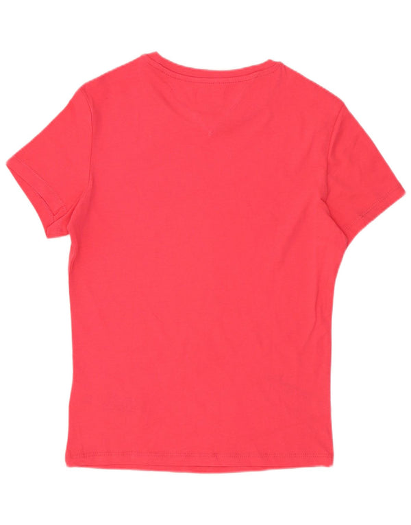 Tommy Hilfiger Camiseta gráfica para mujer Top UK 12 Algodón rosa mediano