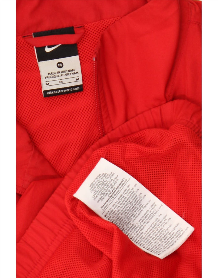 Nike - Chaqueta de chándal para hombre, color rojo medio, poliéster con bloques de color