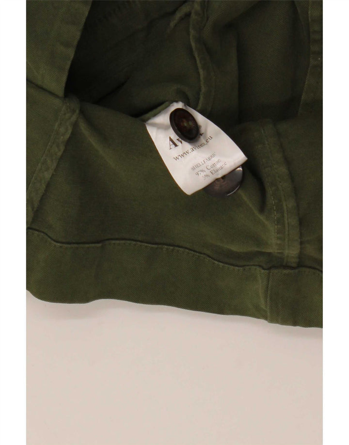 Avirex Chaqueta Blazer de 4 Botones para Mujer UK 6 XS Algodón Verde