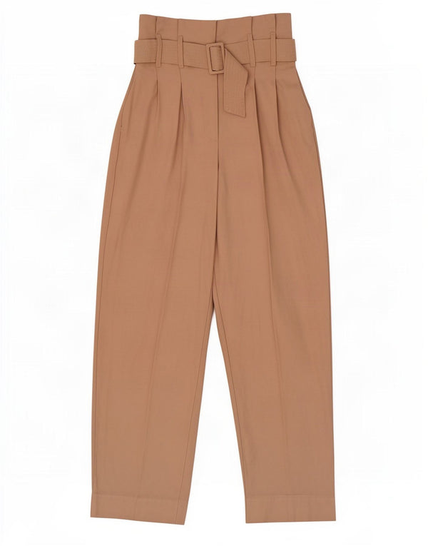 Topshop Pantalones casuales de cintura alta para mujer UK 8 Small W26 L28 Beige