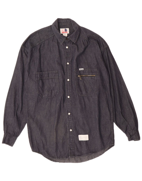 Americanino Camisa Vaquera Hombre Algodón Azul Marino Mediano