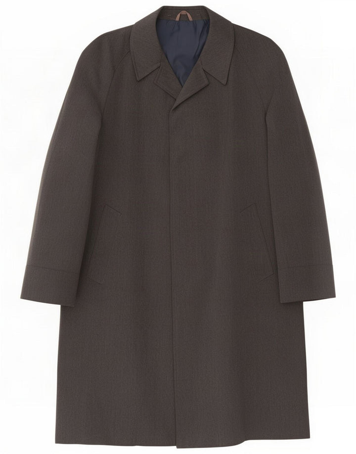 Abrigo vintage para hombre UK 40 Poliéster gris grande