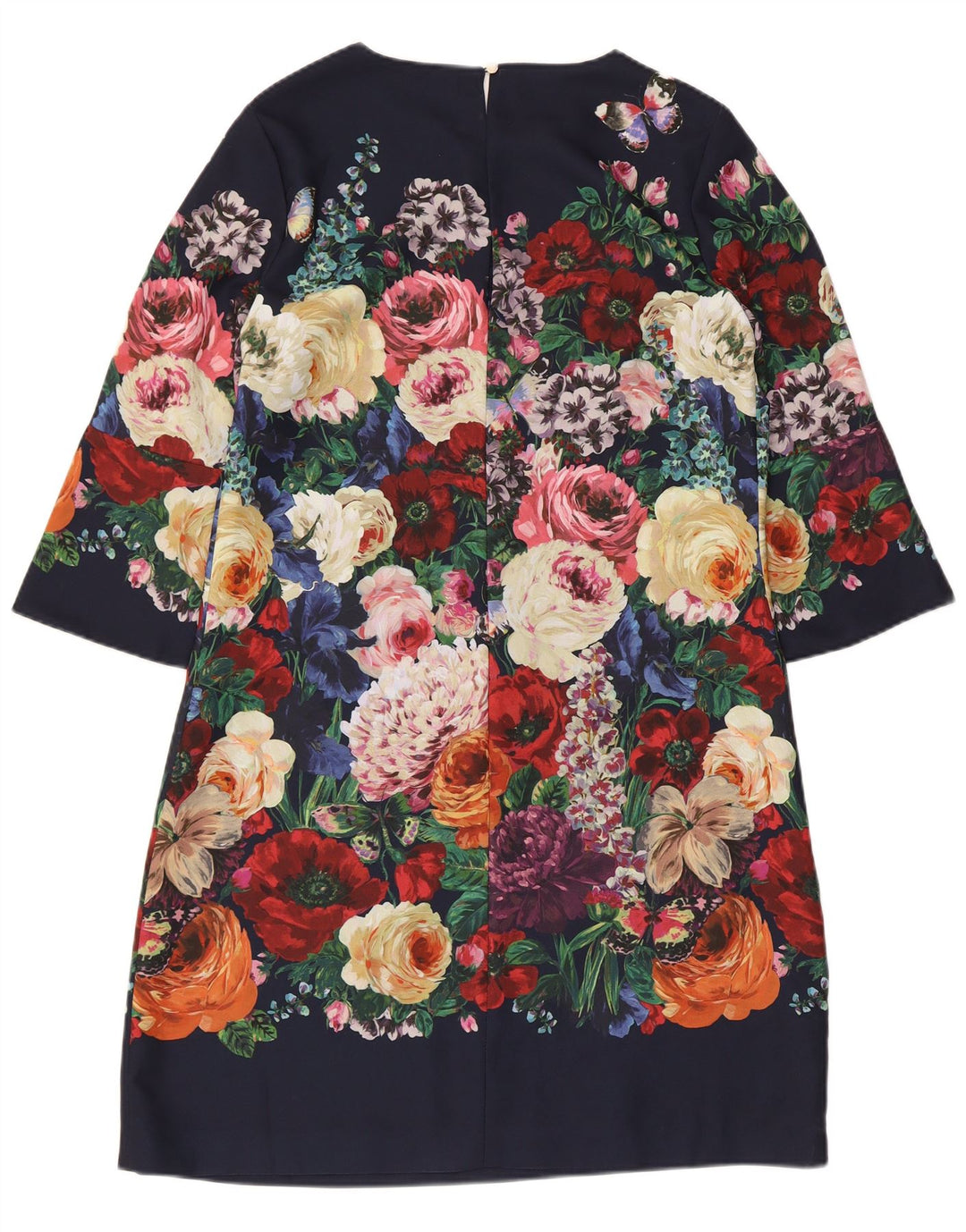 Hobbs Vestido recto de manga 3/4 para mujer UK 40 Mediano Multicolor Floral
