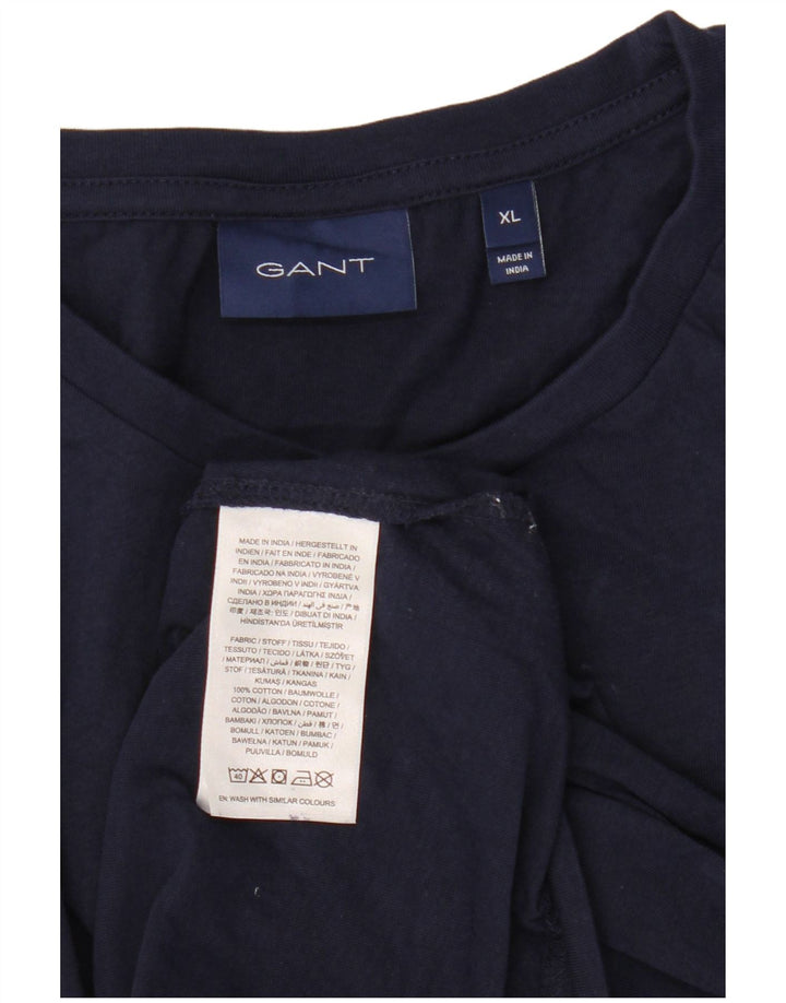 Gant Camiseta Hombre Top XL Azul Marino Algodón