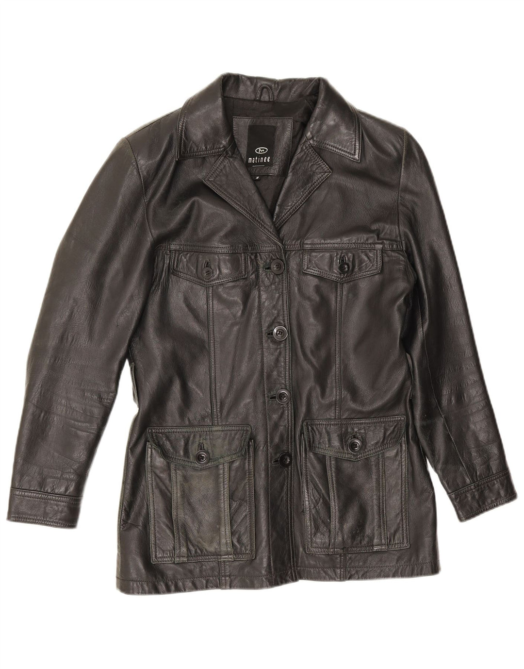 Matinee Chaqueta de cuero para mujer Reino Unido 44 Mediano Negro