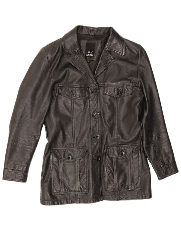 Matinee Chaqueta de cuero para mujer Reino Unido 44 Mediano Negro