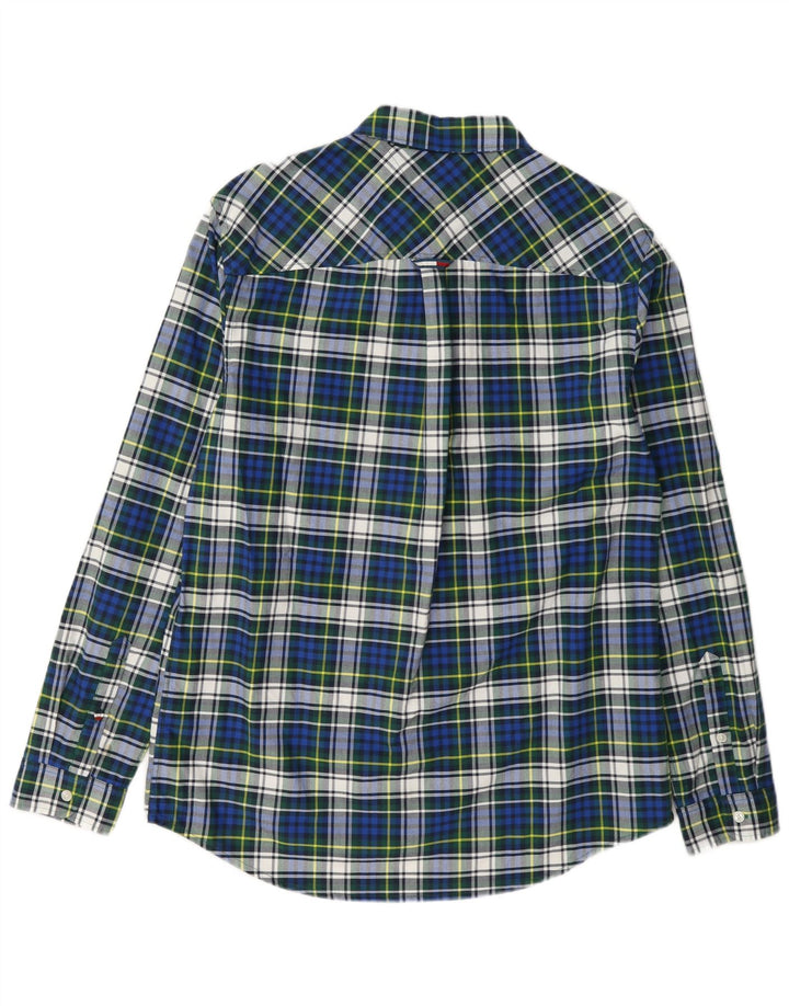Tommy Hilfiger Camisa De Franela De Algodón A Cuadros Azul Grande | Hombre