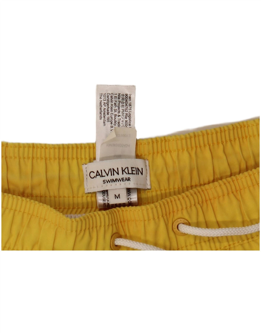 CALVIN KLEIN Bañador con estampado gráfico en bloques de color amarillo medio para hombre