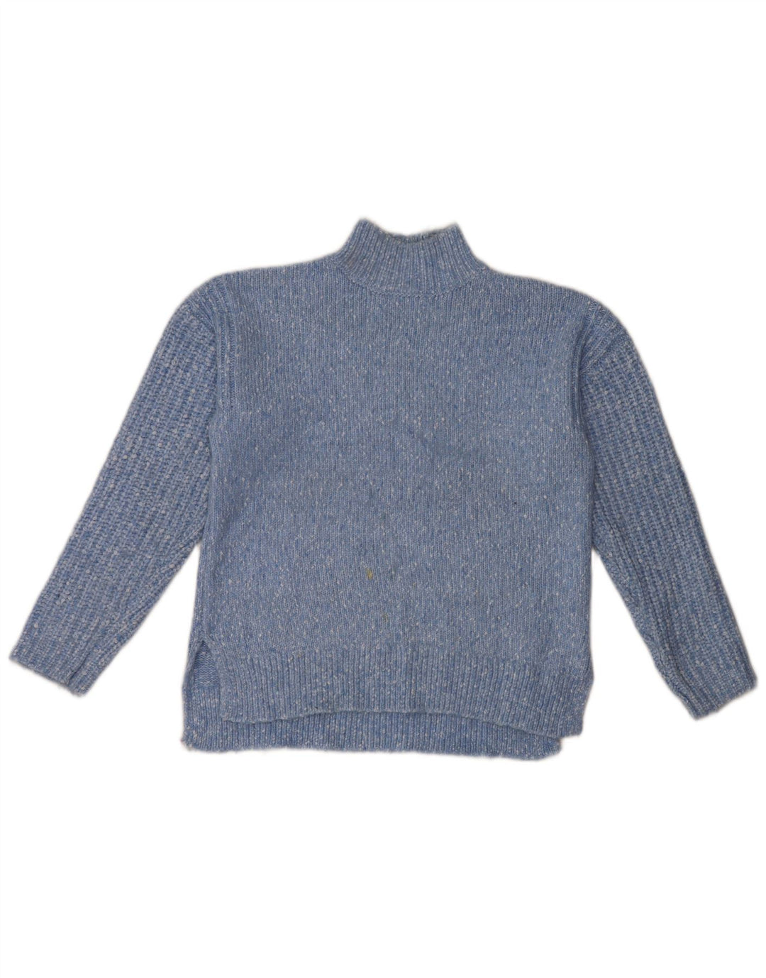 Marks & Spencer Jersey con cuello alto para mujer, talla 44, talla mediana, color azul