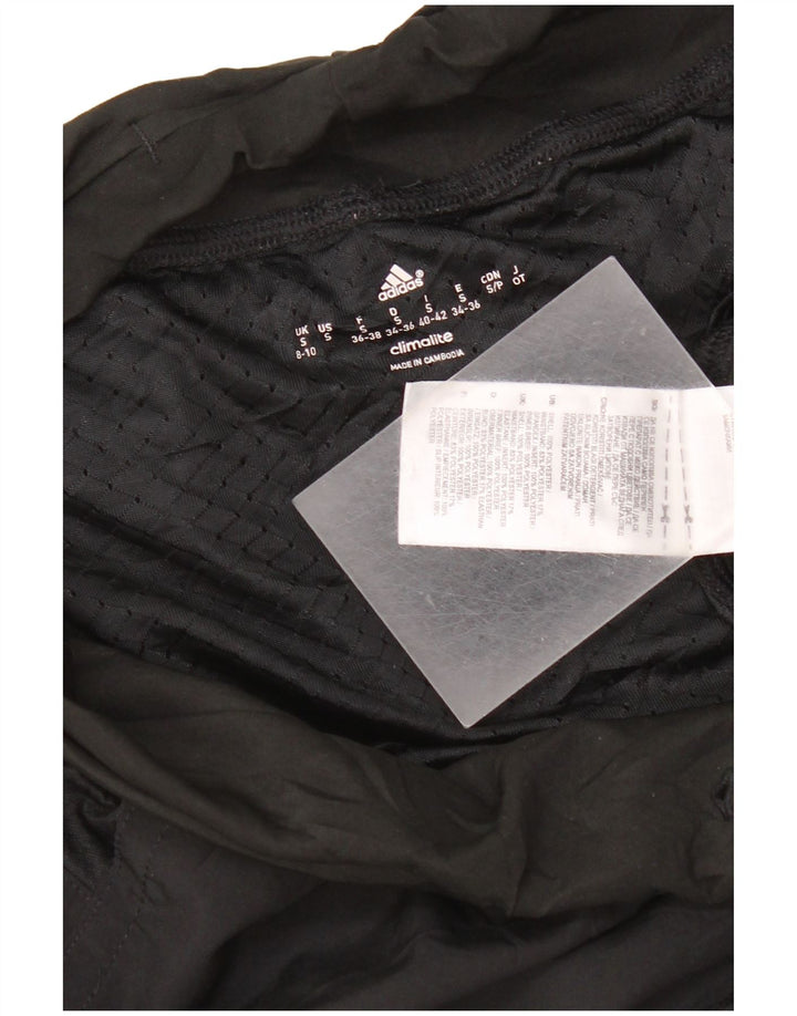 Adidas Mujer Climalite Sport Shorts UK 8/10 Pequeño Negro Poliéster