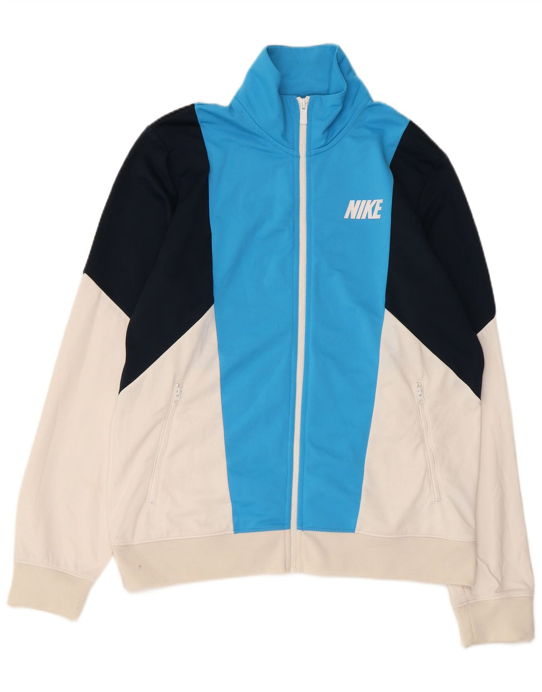 NIKE Hombre Chándal Top Jacket Large Azul Colorblock Poliéster