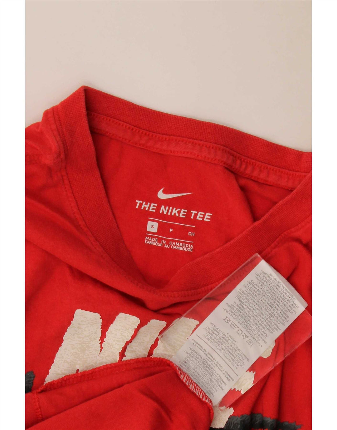Nike - Camiseta gráfica para hombre, talla pequeña, algodón rojo