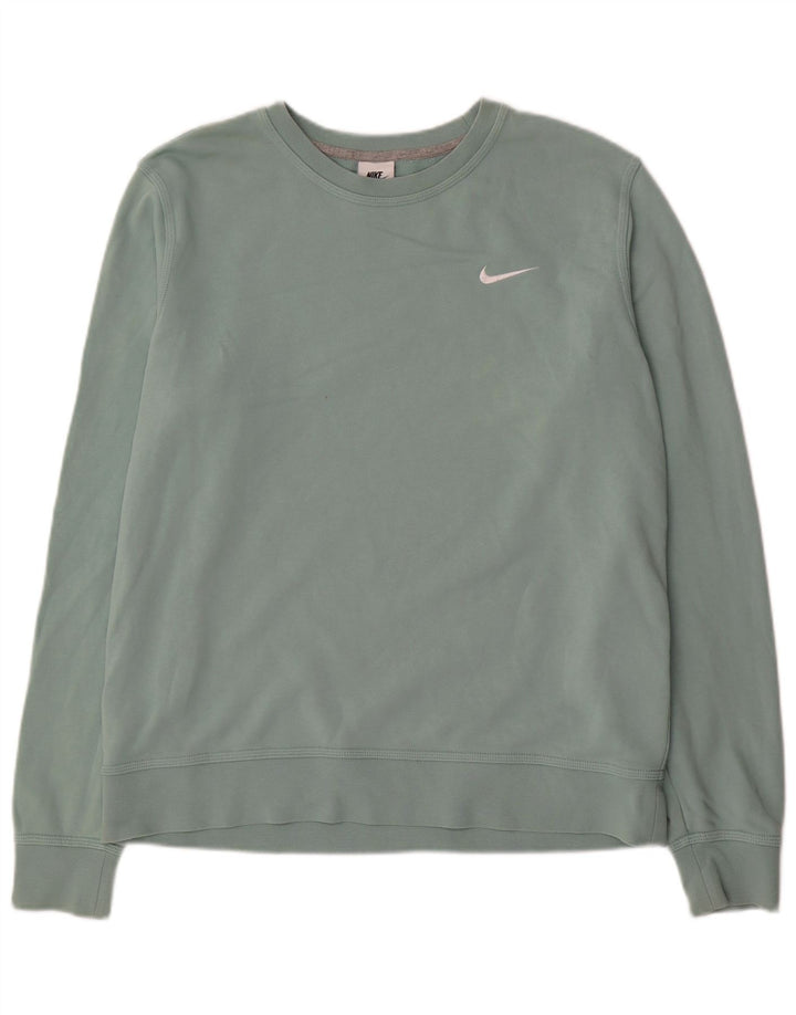 NIKE Hombre Sudadera Jumper Large Azul Algodón