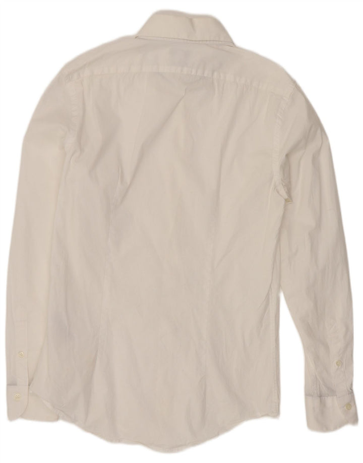 Camisa Reiss Slim Fit De Algodón Blanco Pequeño Para Hombre