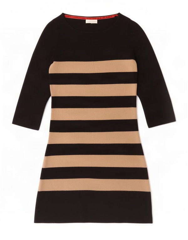 Monsoon Vestido tipo jersey de manga 3/4 para mujer UK 40 Mediano Acrílico a rayas negras