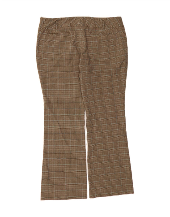 MOSSIMO Womens Bootcut Chino Trousers US 16 2XL W38 L31 Brown Check Vintage Mossimo and Second-Hand Mossimo from Messina Hembry 