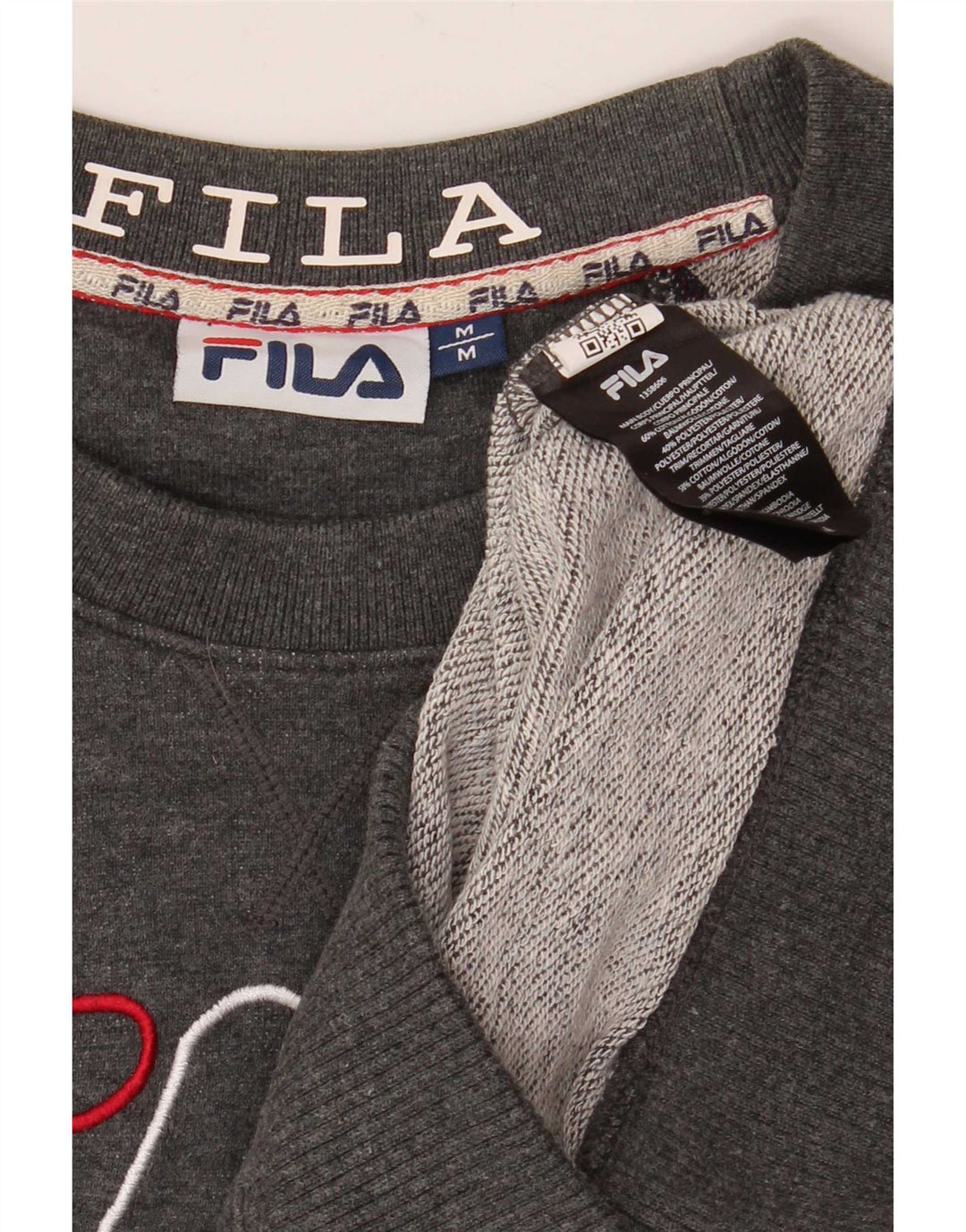 Fila Hombre Sudadera Gráfica Jersey De Algodón Moteado Gris Medio