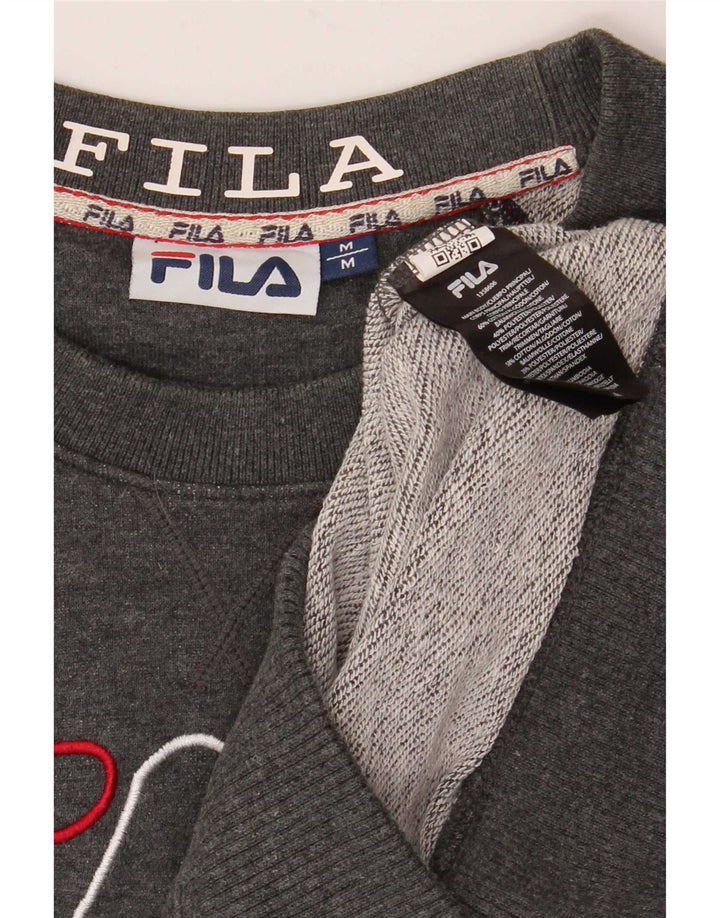 Fila Hombre Sudadera Gráfica Jersey De Algodón Moteado Gris Medio
