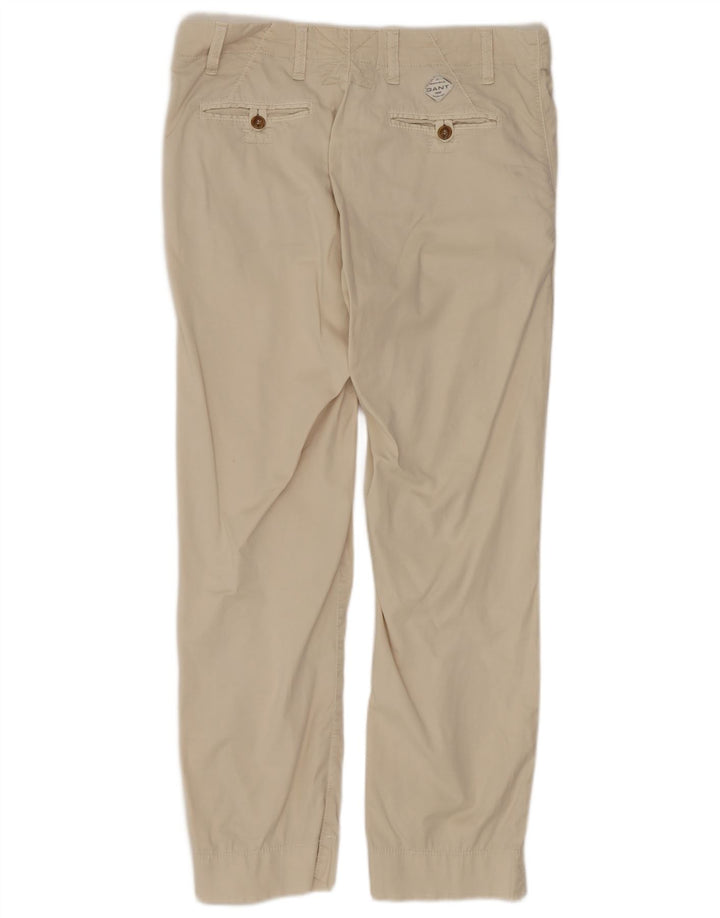 GANT Pantalón chino recto para hombre W34 L26 Algodón blanco roto