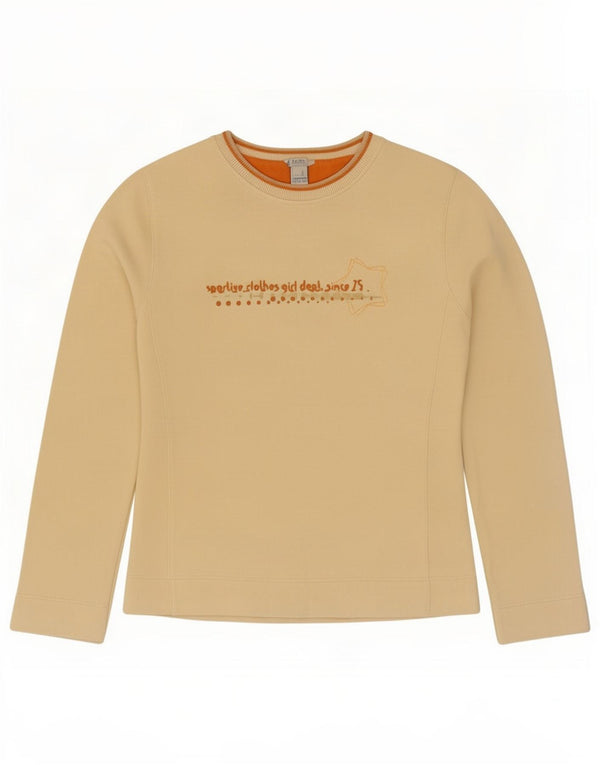 Zara Top Gráfico Niña Manga Larga 15-16 Años Amarillo Algodón
