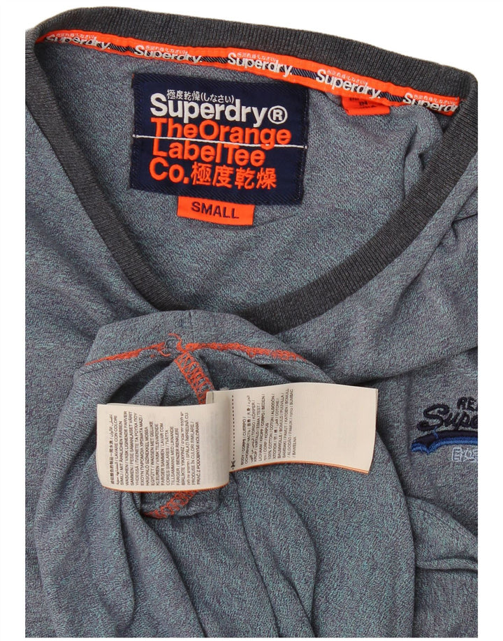 Superdry Hombre Camiseta Top Small Azul Marino Algodón
