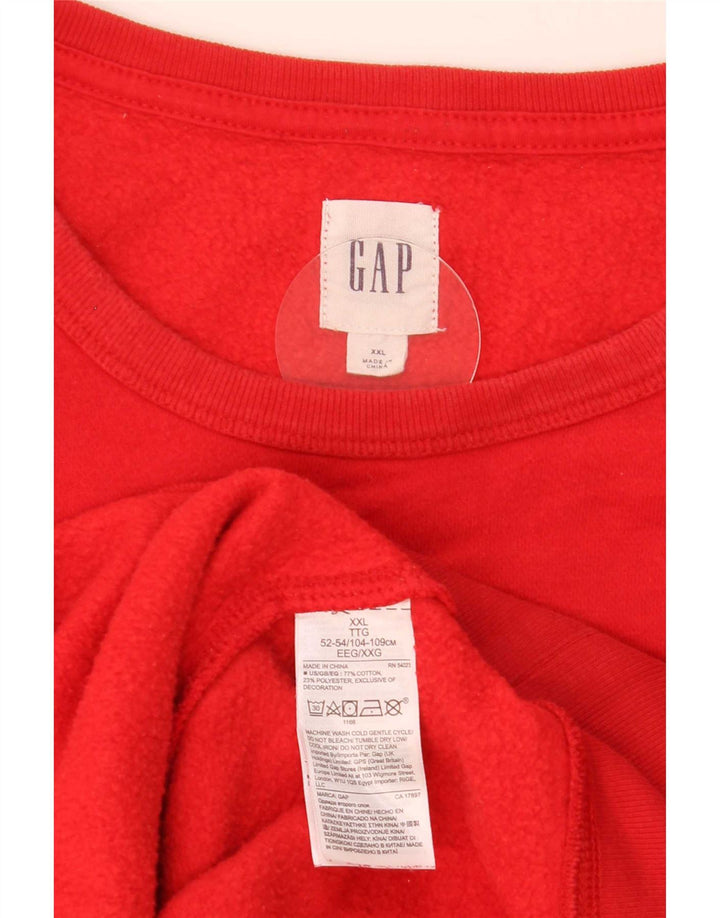 Gap Sudadera Gráfica para Hombre Jersey 2XL Algodón Rojo