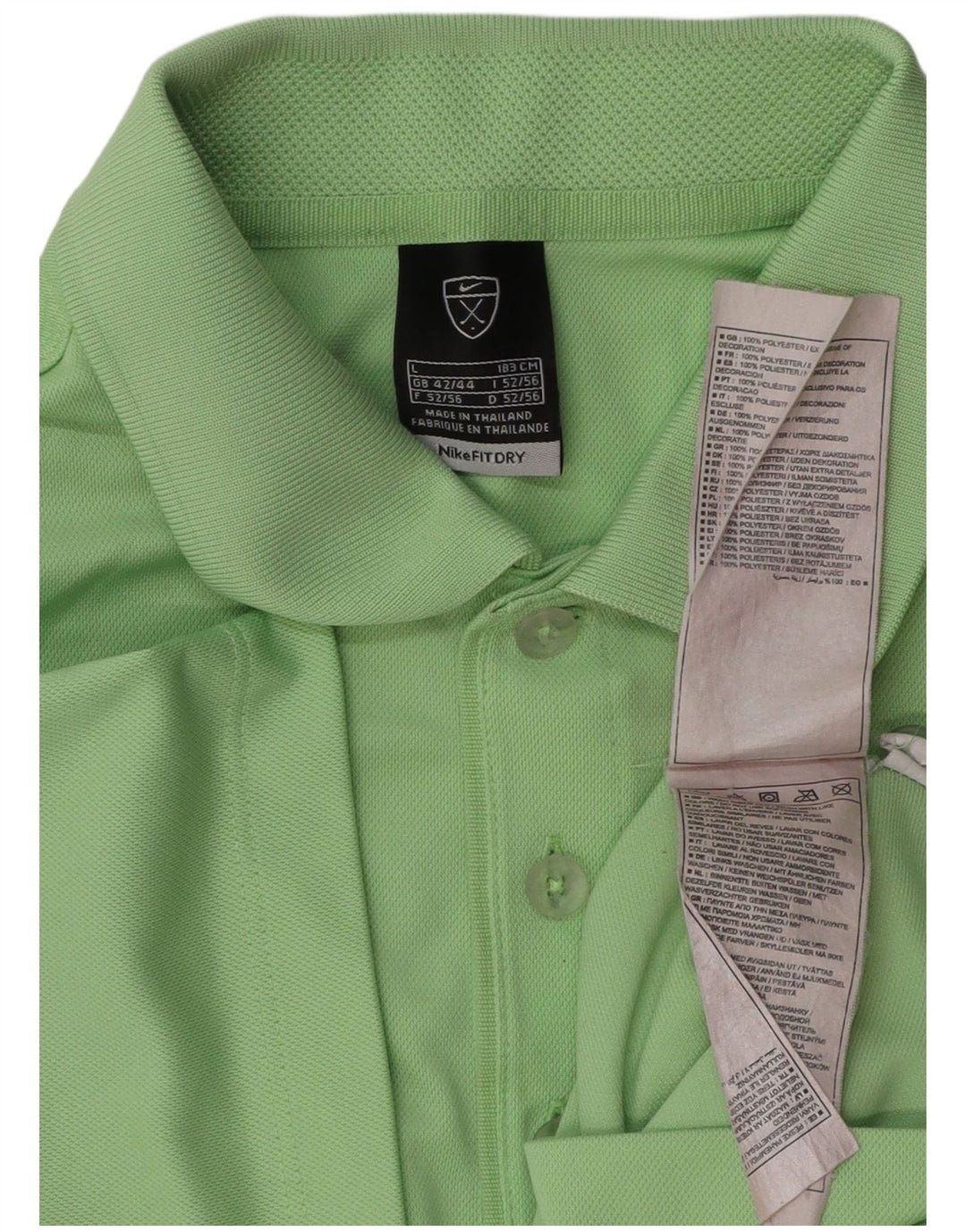Nike Polo para hombre UK 42/44 Grande Verde Poliéster
